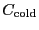 $\ensuremath{C}_\ensuremath{\mathrm{cold}}$
