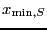 $x_{\ensuremath{\mathrm{min}},S}$