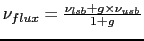 $\nu_{flux} = \frac{\nu_{lsb}+ g\times \nu_{usb}}{1+g}$