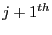 $j+1^{th}$