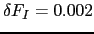 $\delta F_I = 0.002$